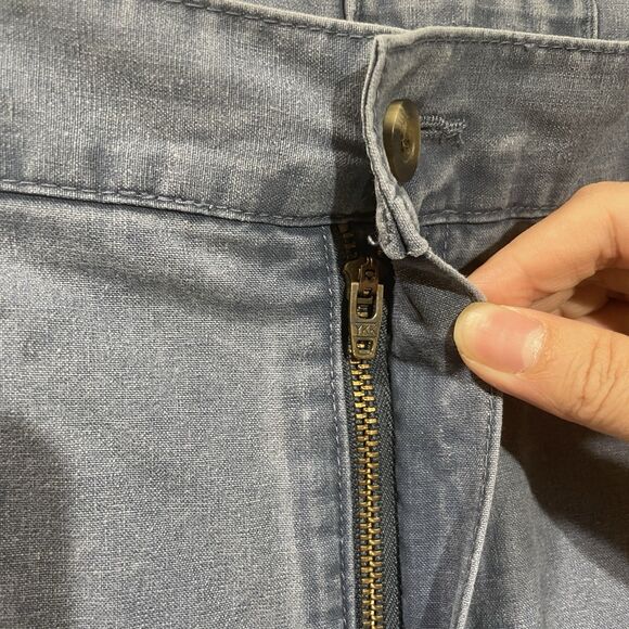 L.L. Bean Comfort Waist Cargo Pants Men’s Size 36 x 32 Blue Vtg Cotton LL Bean - Picture 3 of 9